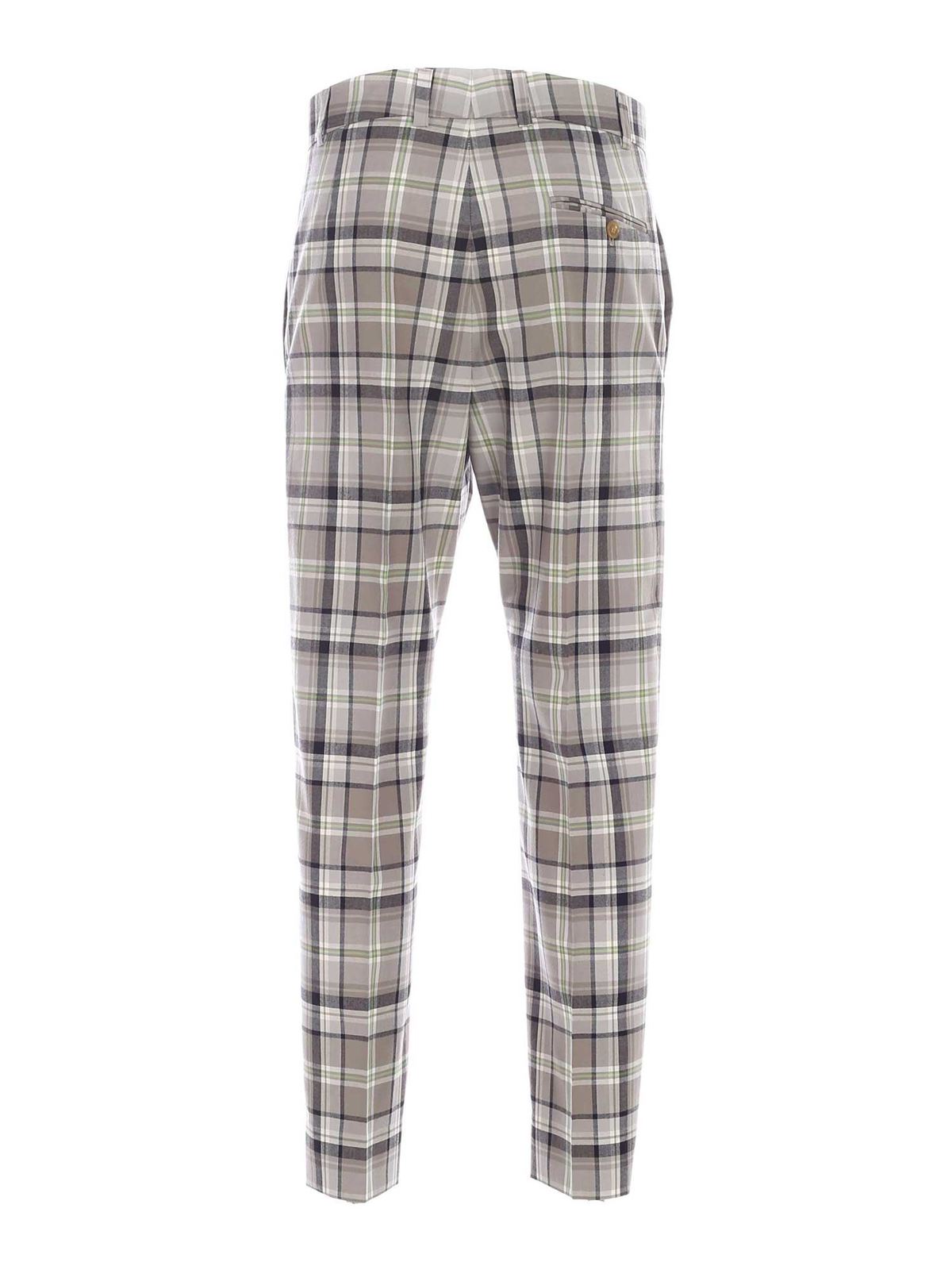 Check pants in gray and green 12030003W003JSIO202 (Vivienne Westwood / パンツ ) | Vivienne Westwood (ヴィヴィアン・ウェストウッド)(1)