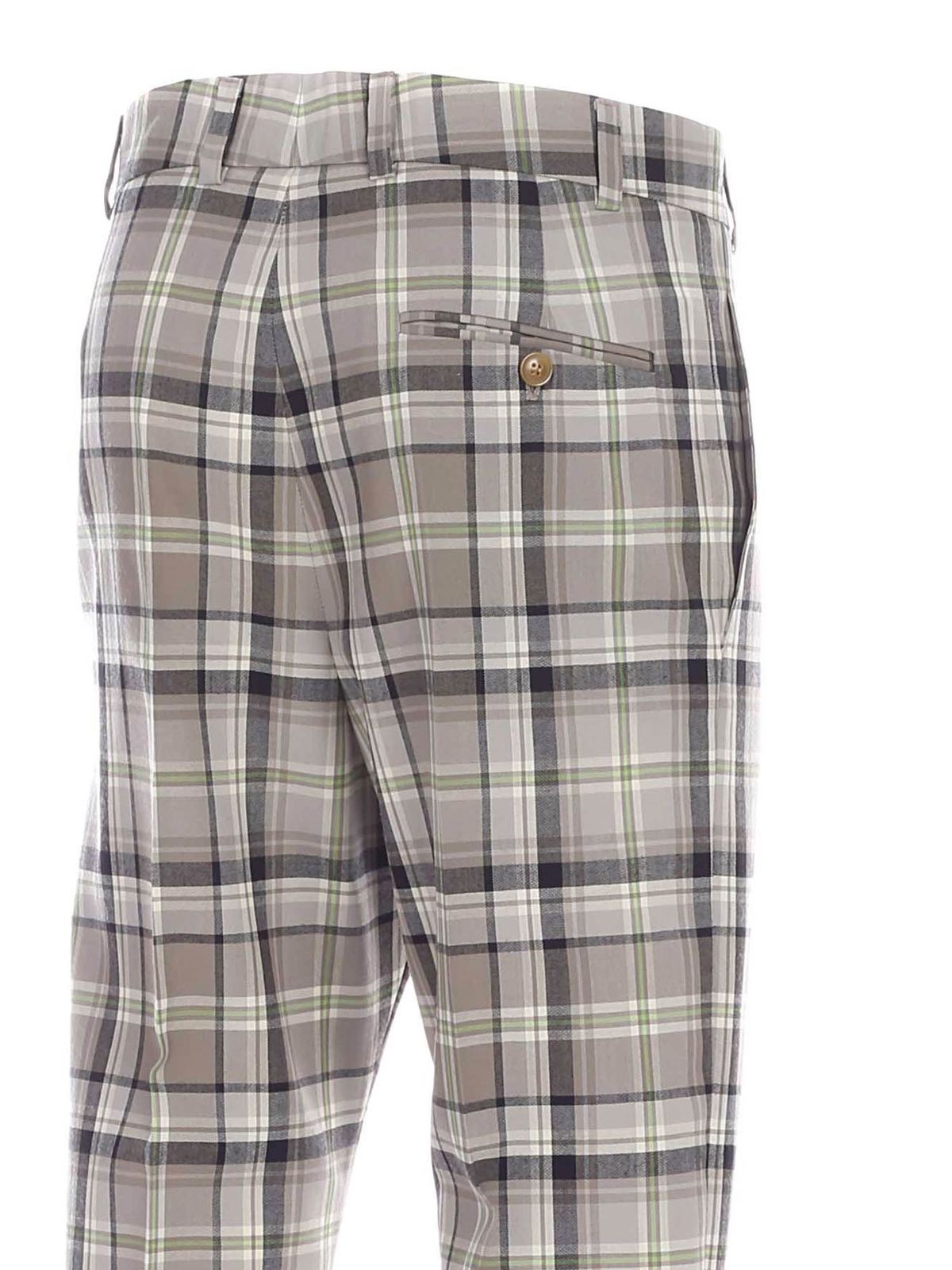 Check pants in gray and green 12030003W003JSIO202 (Vivienne Westwood / パンツ ) | Vivienne Westwood (ヴィヴィアン・ウェストウッド)(2)
