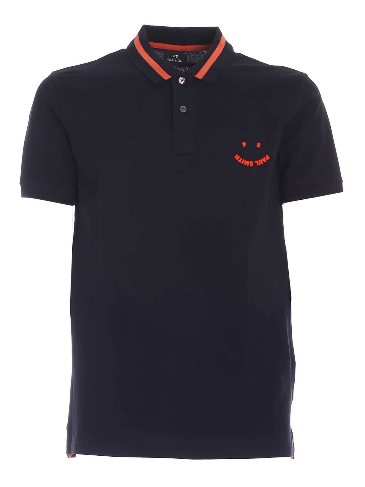 Ps Happy polo shirt in black M2R150LPG2126679 (Paul Smith / ポロシャツ ) | Paul Smith (ポール・スミス)