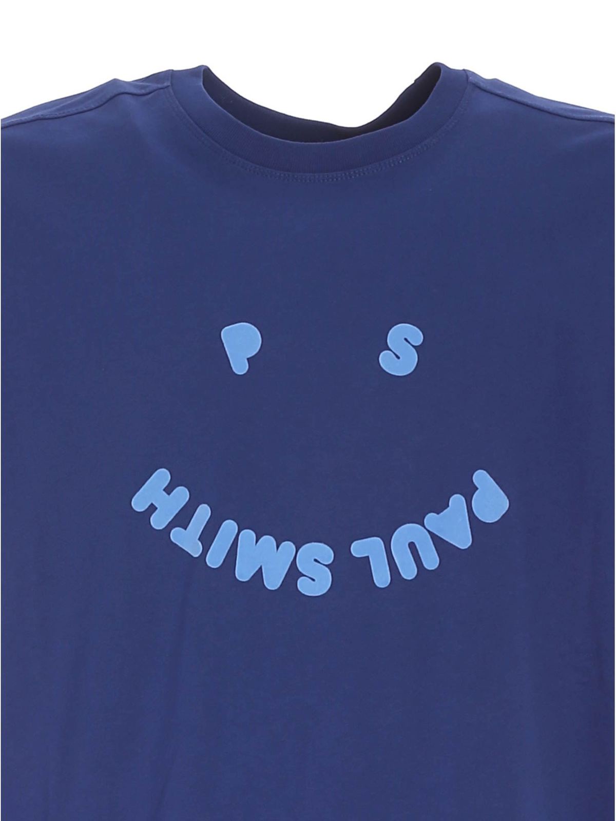 Contrasting logo T-shirt in blue M2R226TGP247145 (Paul Smith / Tシャツ・カットソー ) | Paul Smith (ポール・スミス)(2)
