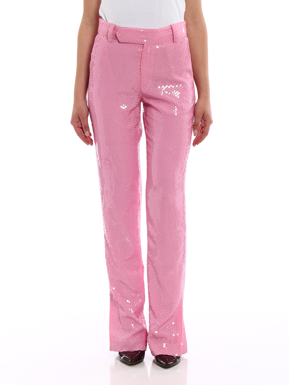 Pink sequined trousers 2442MDP11518449512 (MSGM / パンツ ) | MSGM (エムエスジーエム)(2)