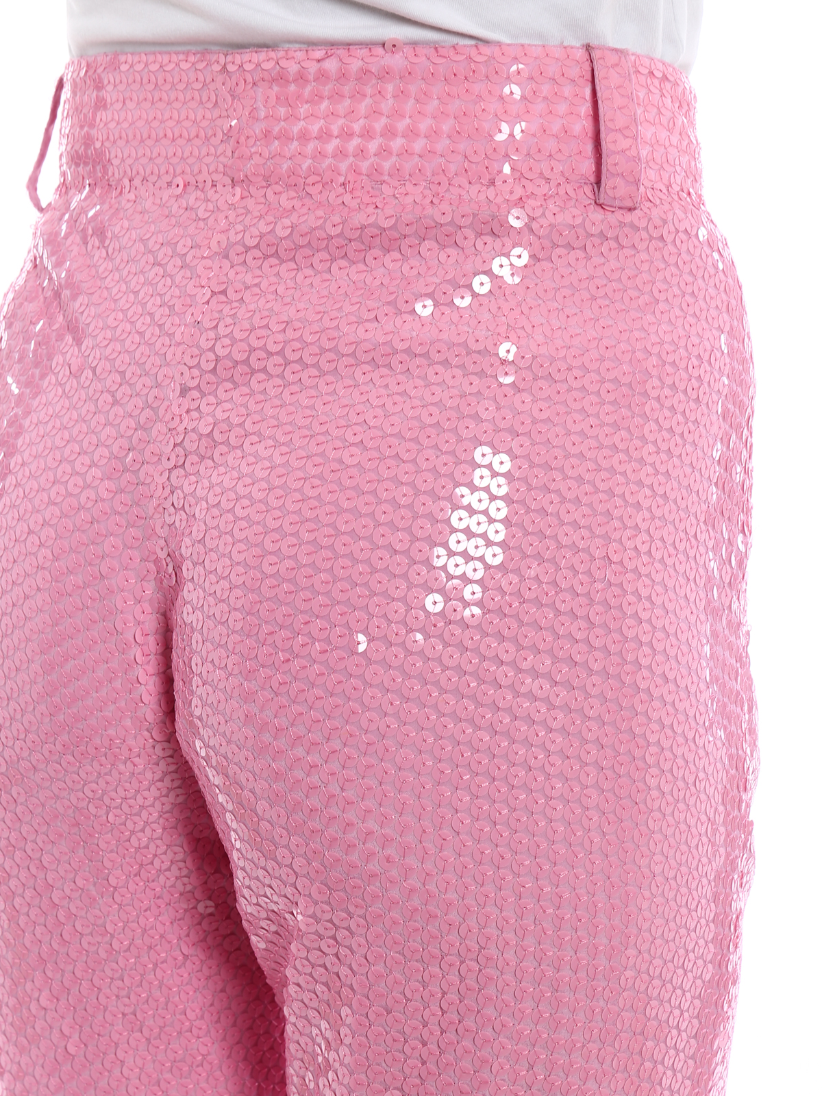 Pink sequined trousers 2442MDP11518449512 (MSGM / パンツ ) | MSGM (エムエスジーエム)(4)