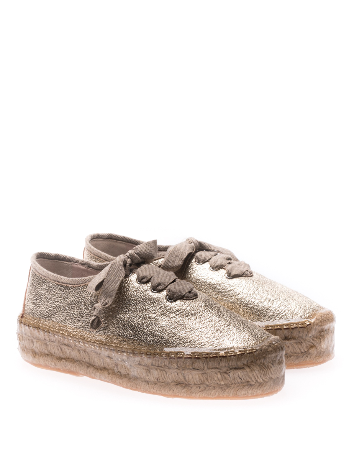 Lace-up gold leather espadrilles M4701B (PREMIATA / レースアップ ) | PREMIATA (プレミアータ)(1)