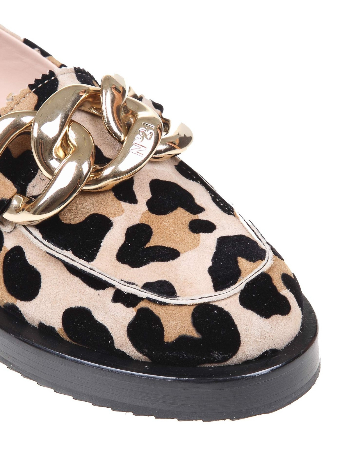 Leopard patterned suede loafers 21ISP02260226X001 (N°21 / ローファー ) | N°21 (ヌメロ ヴェントゥーノ)(4)