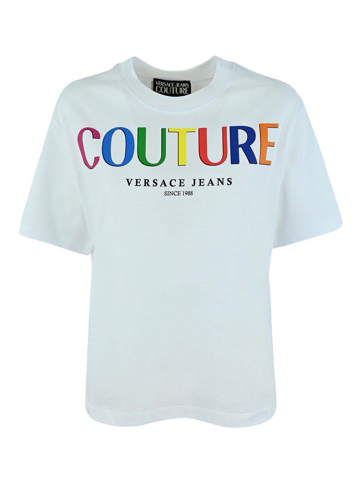 Logo printed jersey T-shirt 71HAHP02CJ00P003 (VERSACE JEANS COUTURE / Tシャツ・カットソー ) | VERSACE JEANS COUTURE (ヴェルサーチェ ジーンズ クチュール)