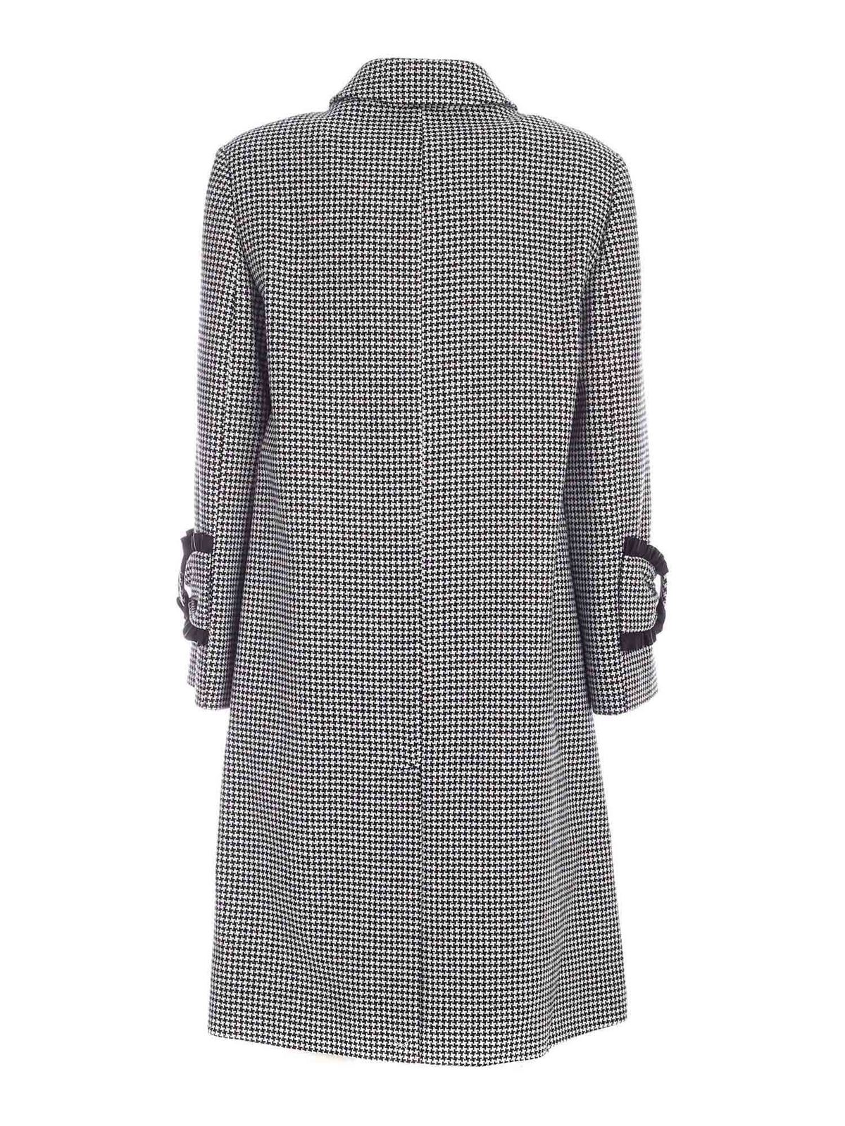 Houndstooth coat in black and white 21IV2M0N0213141F9Y1 (VIVETTA / コート・ダウン ) | VIVETTA (ヴィヴェッタ)(1)