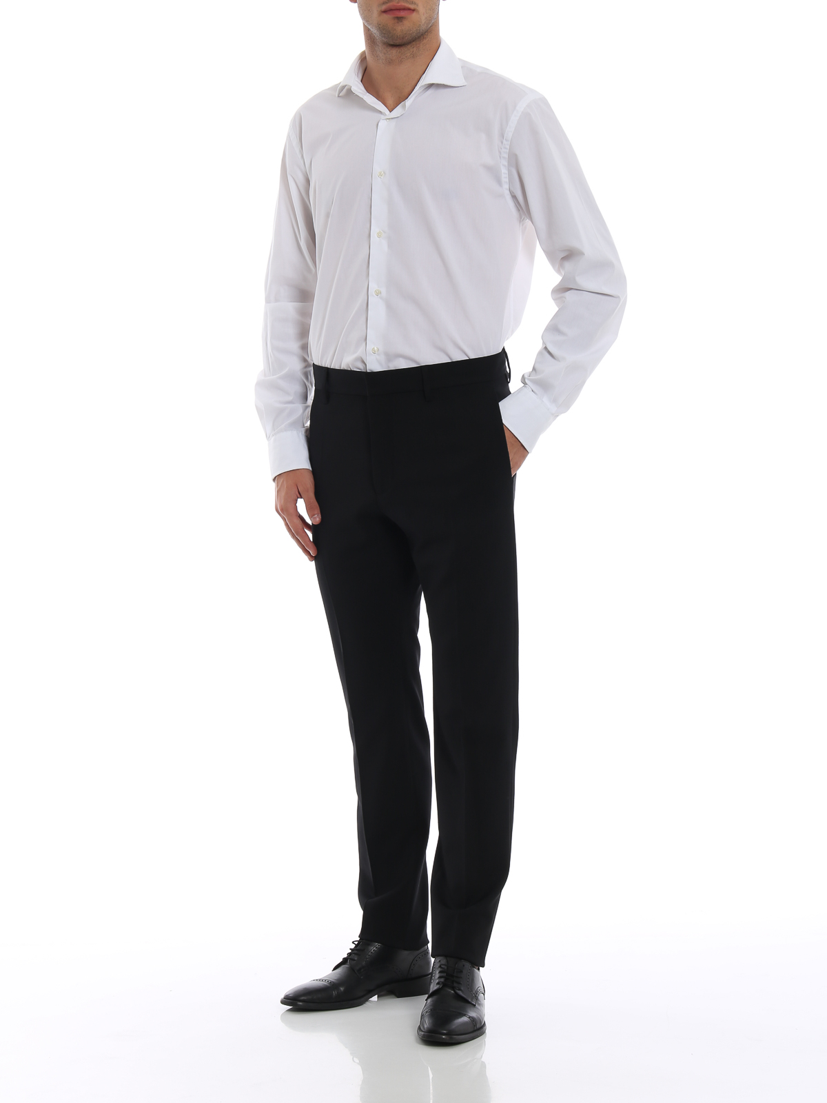 Black twill wool chino trousers S74KB0184S36258900 (Dsquared2 / パンツ ) | Dsquared2 (ディースクエアード)(1)