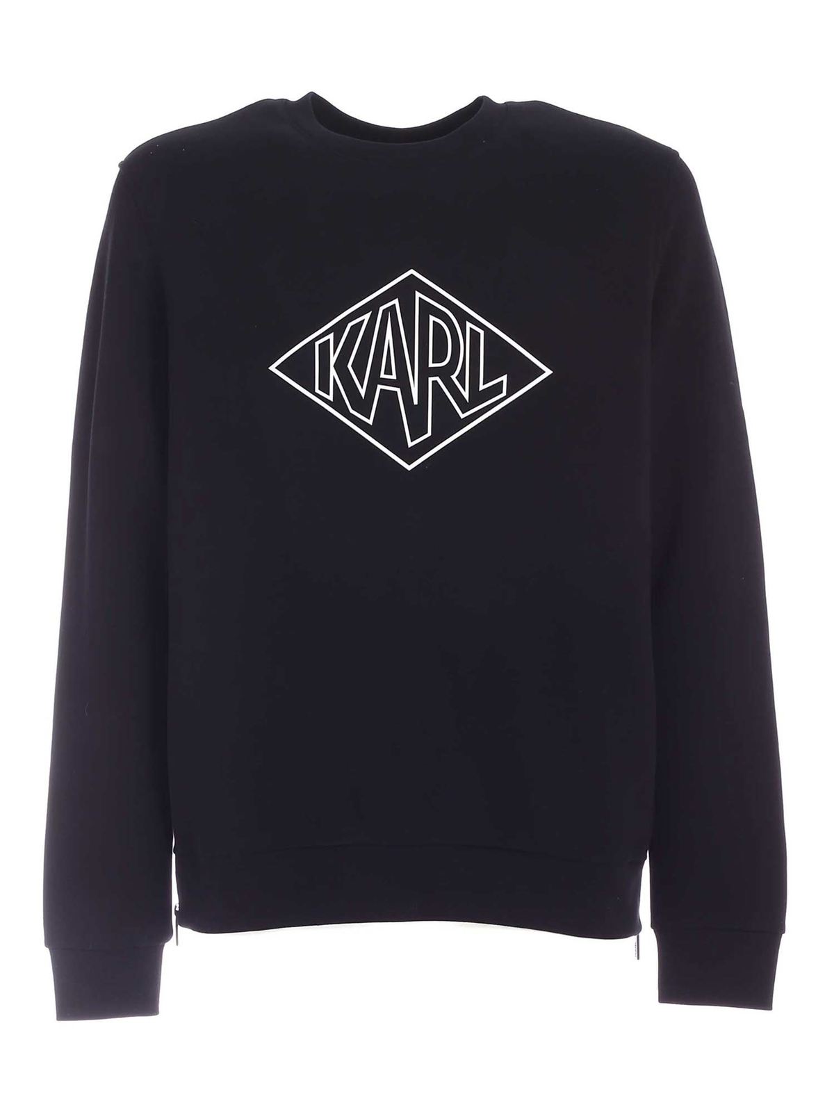 Logo sweatshirt in black 705005512913990 (KARL LAGERFELD / スウェット・フーディー ) | KARL LAGERFELD (カール・ラガーフェルド)
