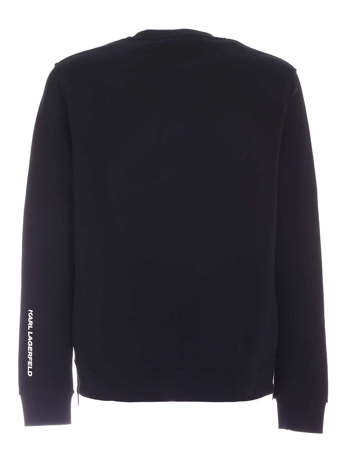 Logo sweatshirt in black 705005512913990 (KARL LAGERFELD / スウェット・フーディー ) | KARL LAGERFELD (カール・ラガーフェルド)(1)