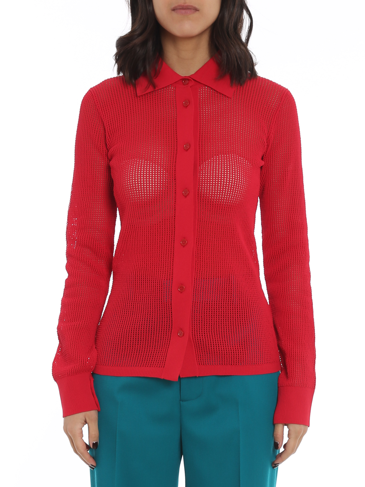 Technical cotton mesh cardigan 648977V0BN06144 (Bottega Veneta / シャツ・ブラウス ) | Bottega Veneta (ボッテガ・ヴェネタ)(2)