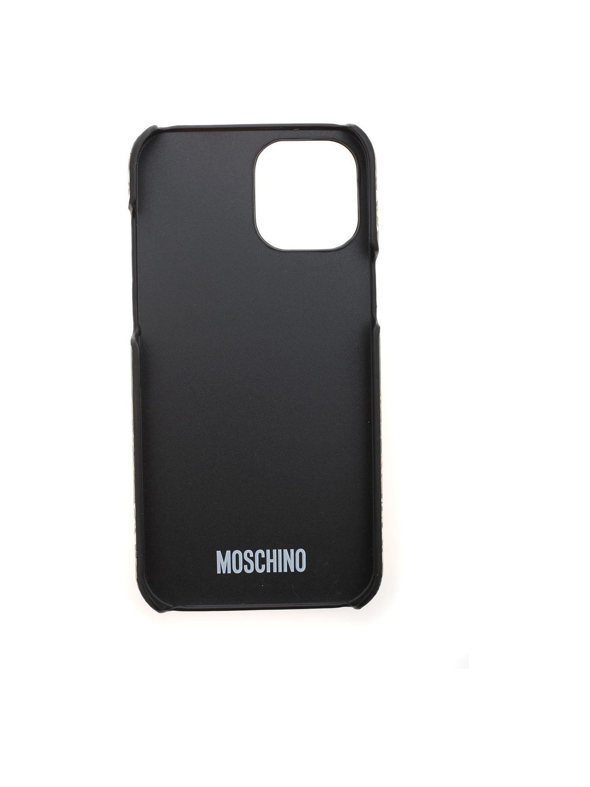 iPhone 12 Pro Max Teddy Scarf case in black 791783011555 (MOSCHINO / テックアイテム ) | MOSCHINO (モスキーノ)(1)
