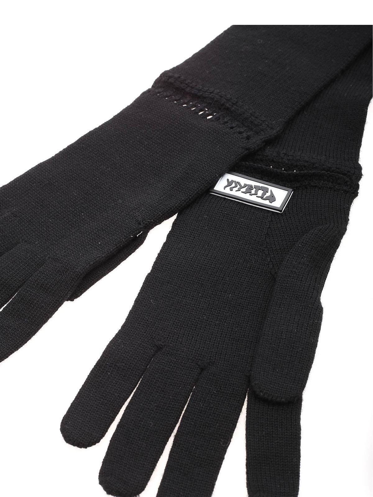 Glove detail scarf in black 21IV2M1300070109000 (VIVETTA / スカーフ・マフラー ) | VIVETTA (ヴィヴェッタ)(1)