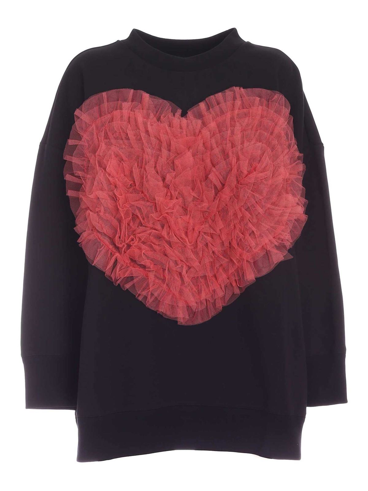Heart sweatshirt in black 21IV2S0E06141029000 (VIVETTA / スウェット・フーディー ) | VIVETTA (ヴィヴェッタ)