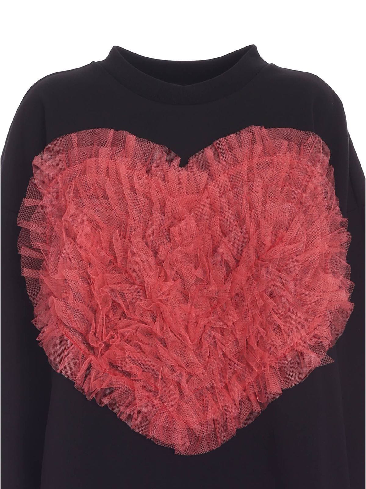 Heart sweatshirt in black 21IV2S0E06141029000 (VIVETTA / スウェット・フーディー ) | VIVETTA (ヴィヴェッタ)(2)