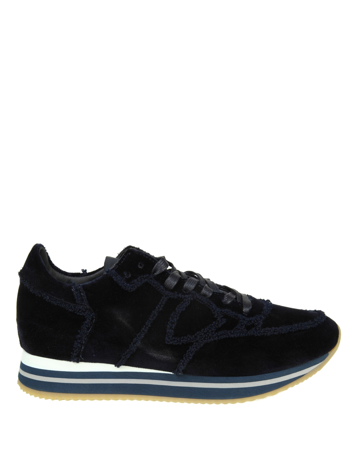 Tropez Higher velour bleu velvet sneakers THLDER03 (PHILIPPE MODEL / スニーカー ) | PHILIPPE MODEL (フィリップモデル)