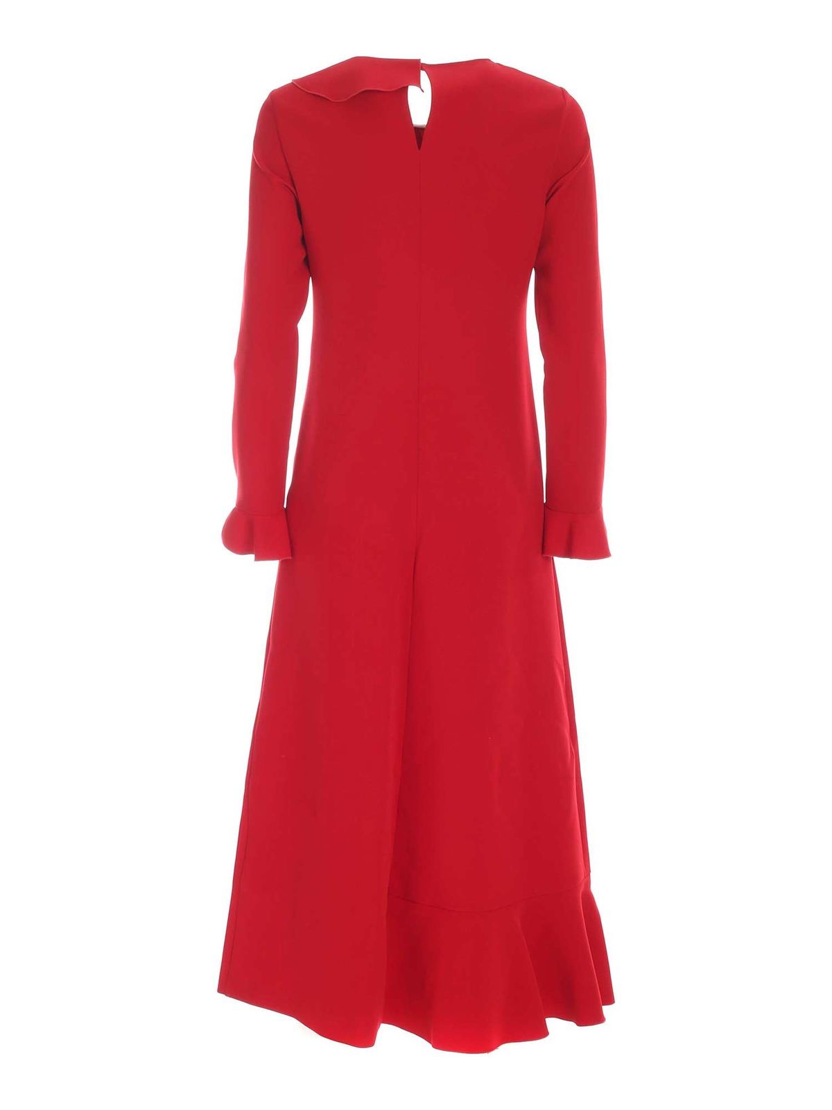 Rouches dress in red 21IV2M0H0615A704625 (VIVETTA / ワンピース・ドレス・オールインワン ) | VIVETTA (ヴィヴェッタ)(1)