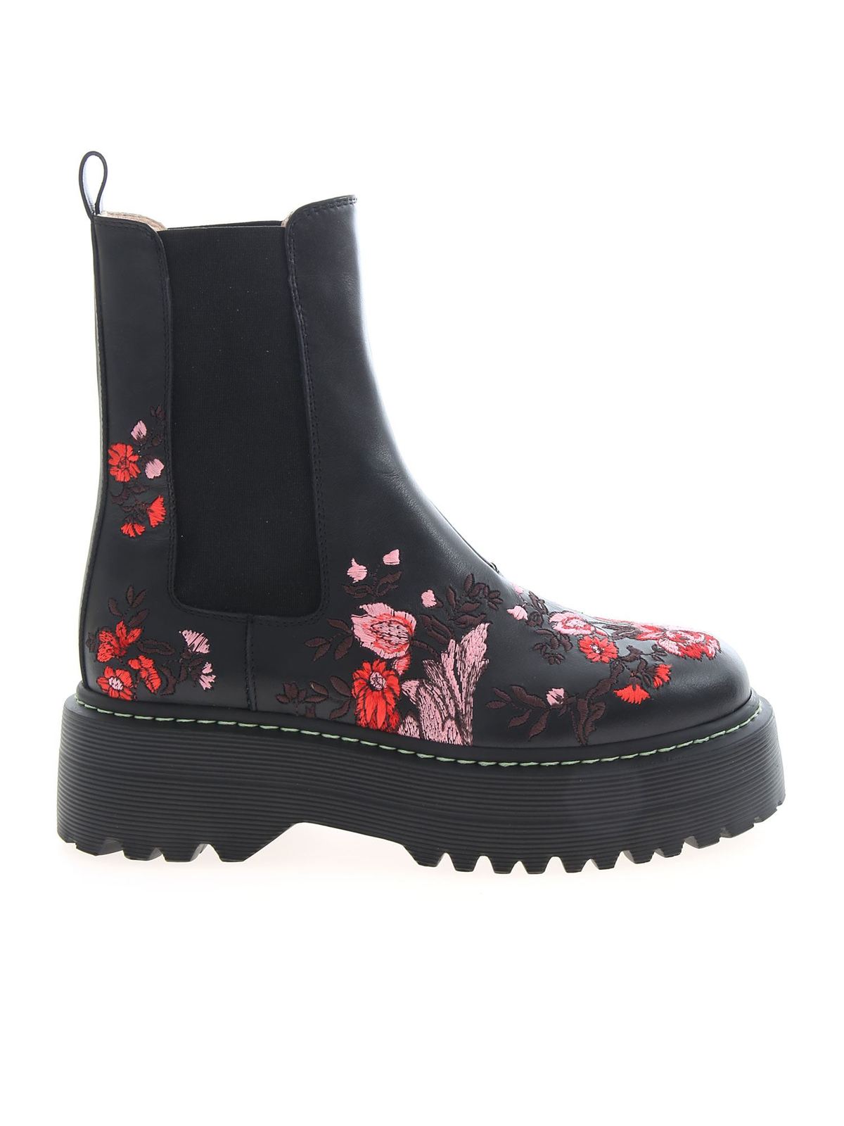 Embroidered chelsea boots in black 12800A (VIVETTA / ブーツ ) | VIVETTA (ヴィヴェッタ)