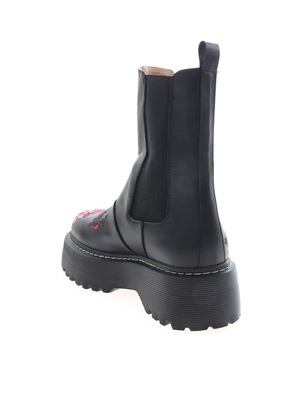 Embroidered chelsea boots in black 12800A (VIVETTA / ブーツ ) | VIVETTA (ヴィヴェッタ)(2)