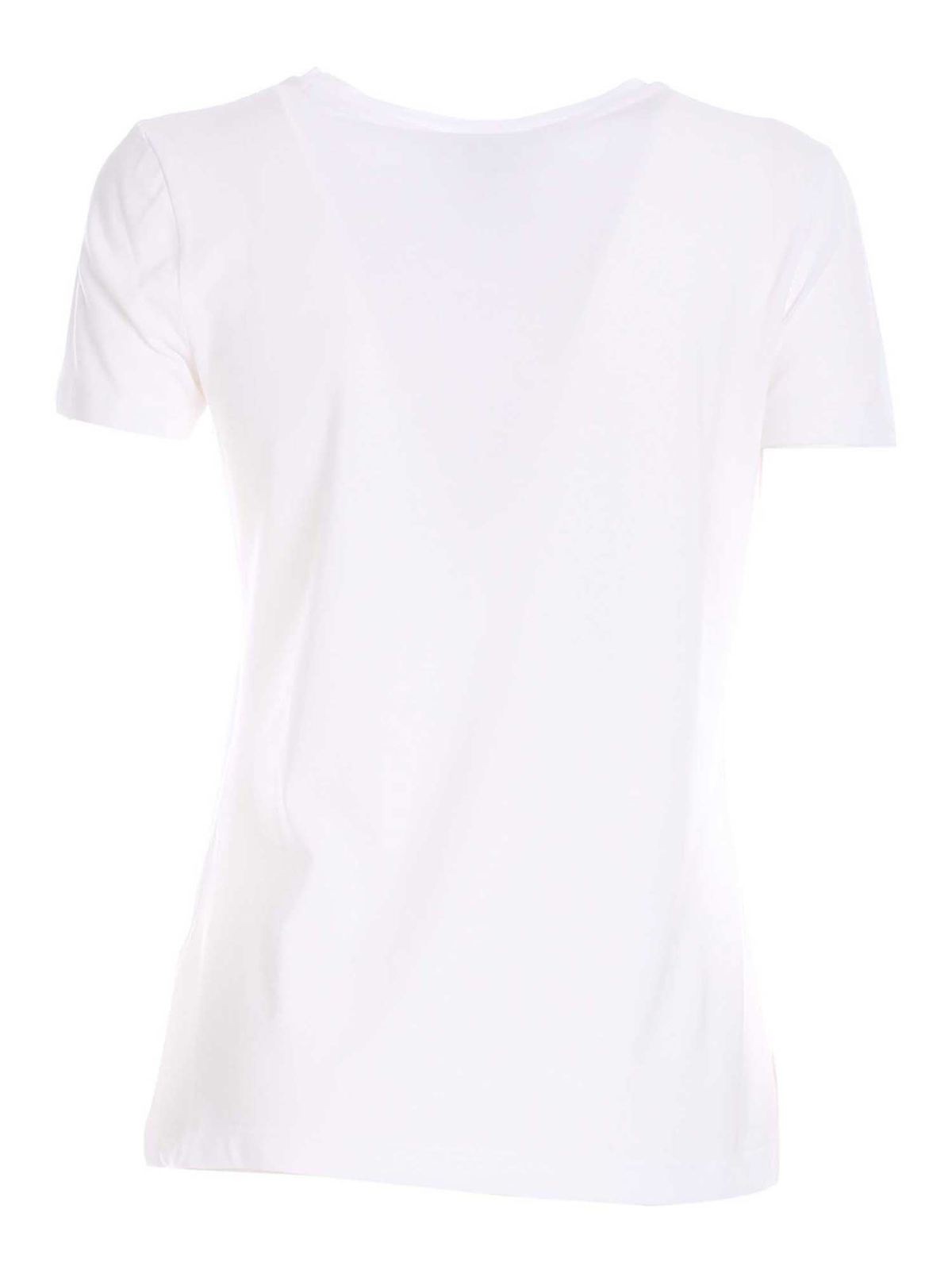 Sequined logo T-shirt in white P1GQVDNAWHITE (DKNY / Tシャツ・カットソー ) | DKNY (ディーケーエヌワイ)(1)