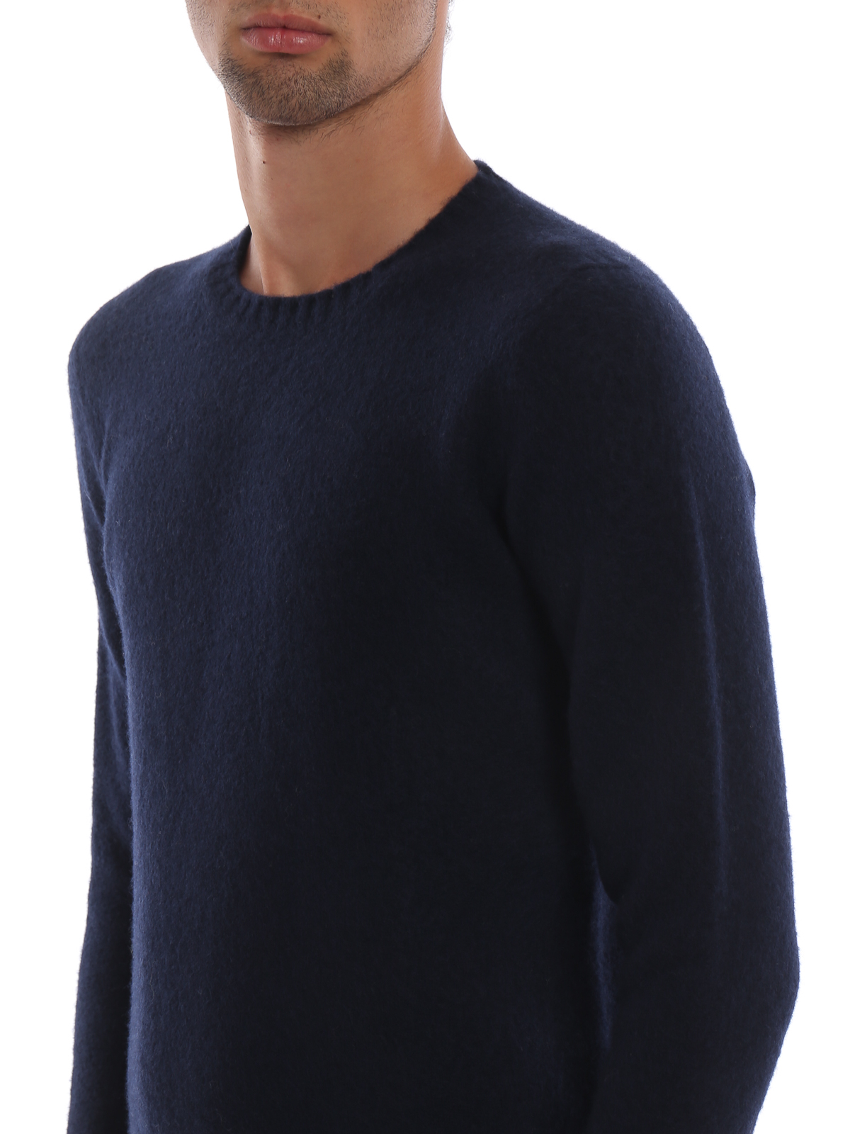 Blue brushed lambswool sweater D8W103G790 (Drumohr / ニット・セーター・カーディガン ) | Drumohr (ドルモア)(4)