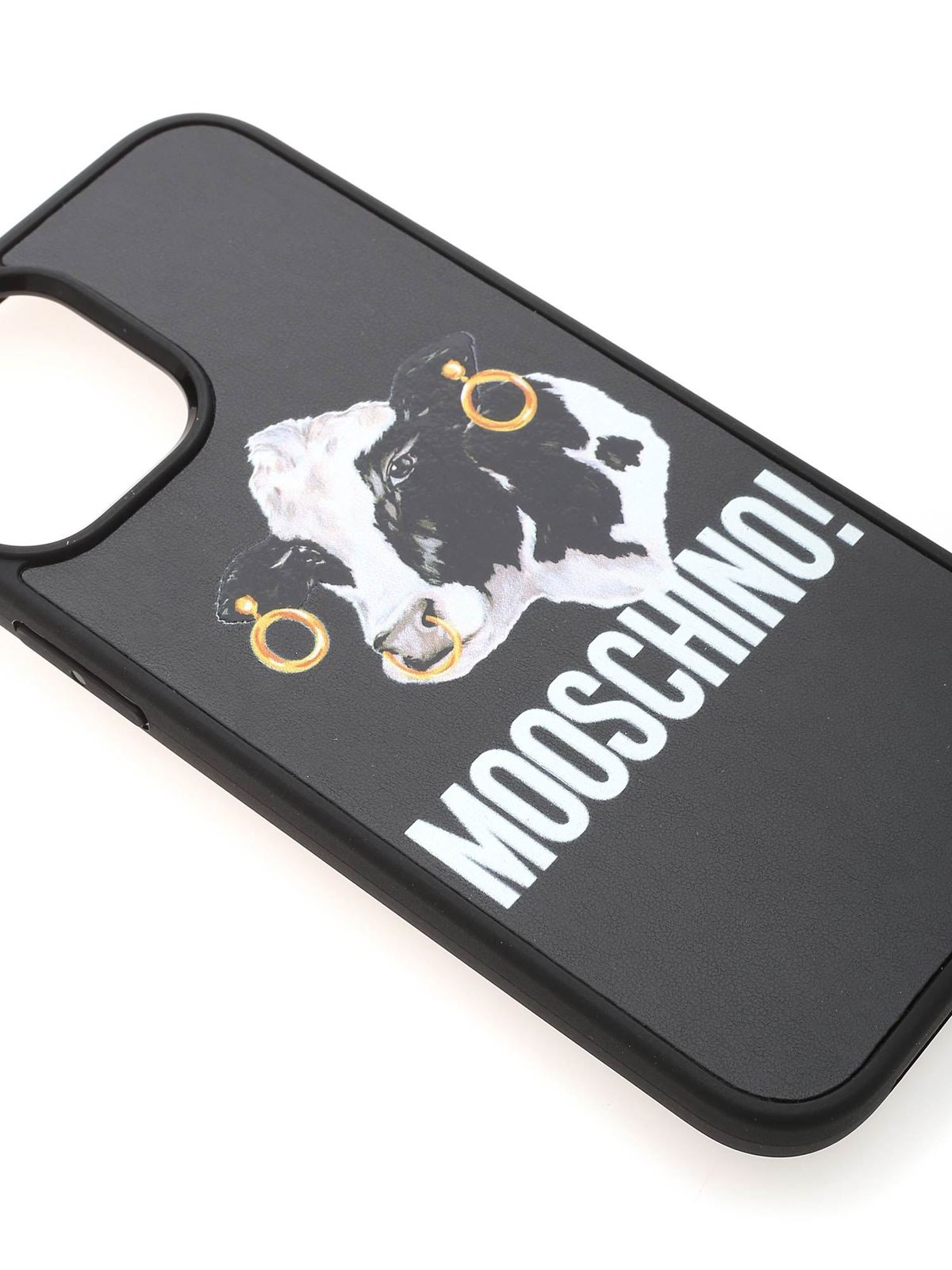 iPhone 12 Pro max Cow case in black 794583081555 (MOSCHINO / テックアイテム ) | MOSCHINO (モスキーノ)(2)