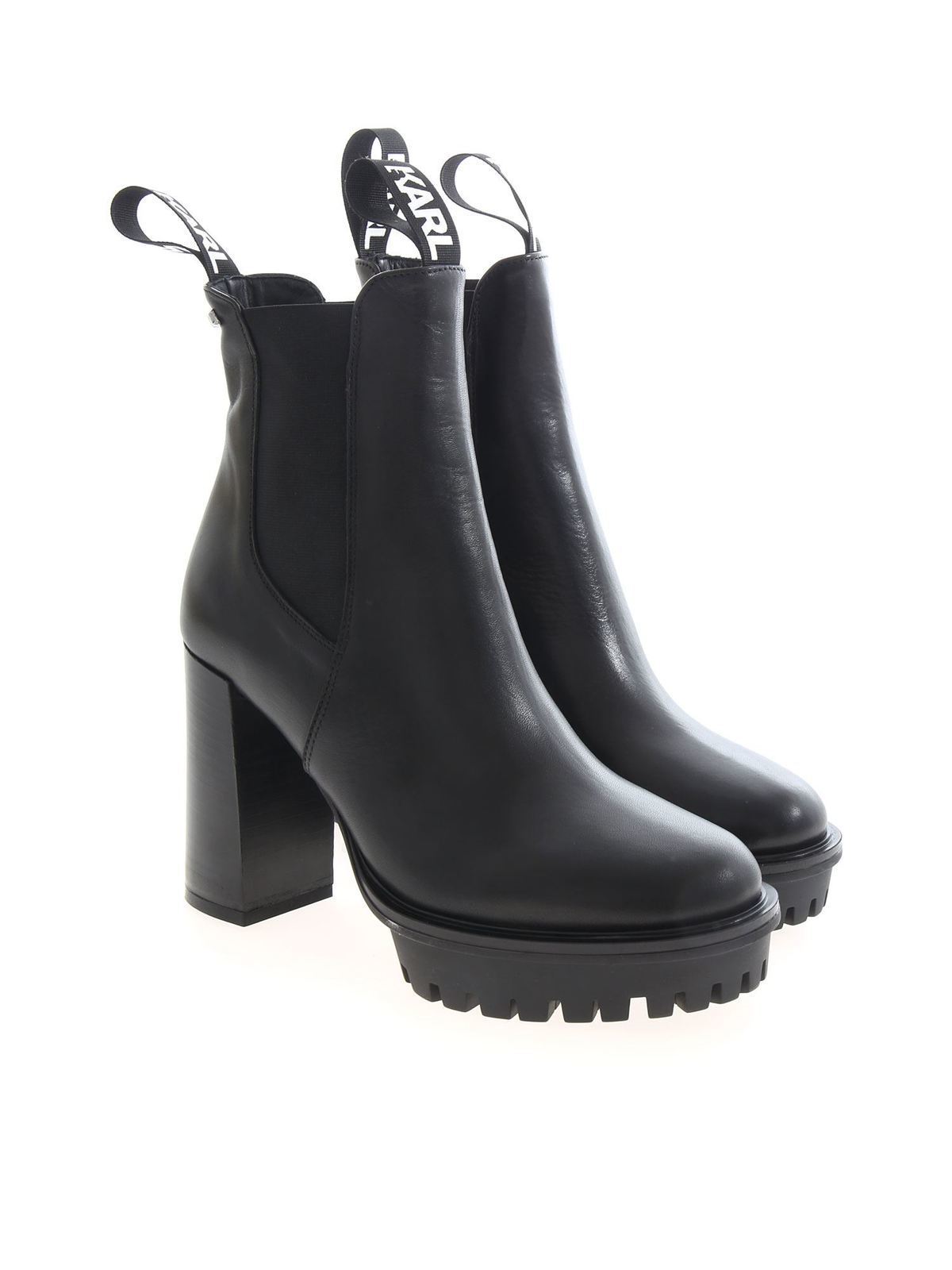 Voyage ankle boots in black KL30166000 (KARL LAGERFELD / ブーツ ) | KARL LAGERFELD (カール・ラガーフェルド)(1)