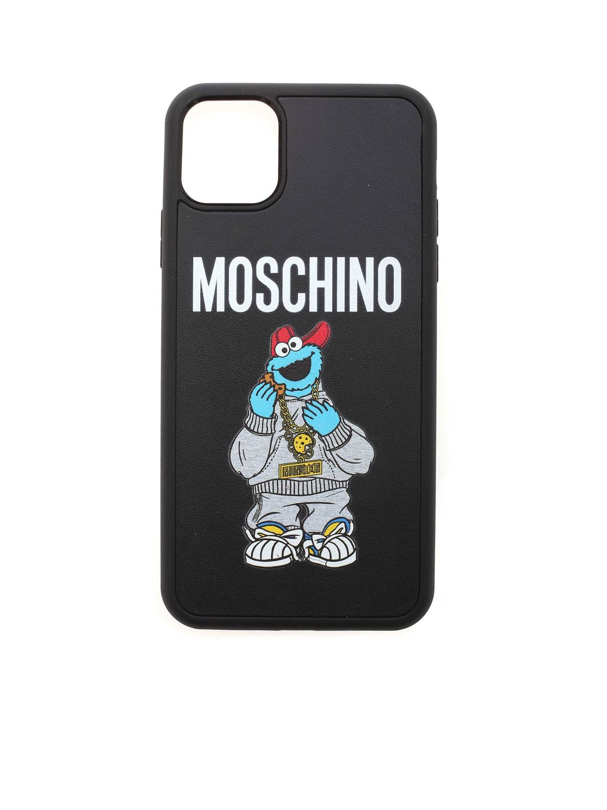 iPhone 11 Pro Max Sesame Street© cover in bla 797183522555 (MOSCHINO / テックアイテム ) | MOSCHINO (モスキーノ)