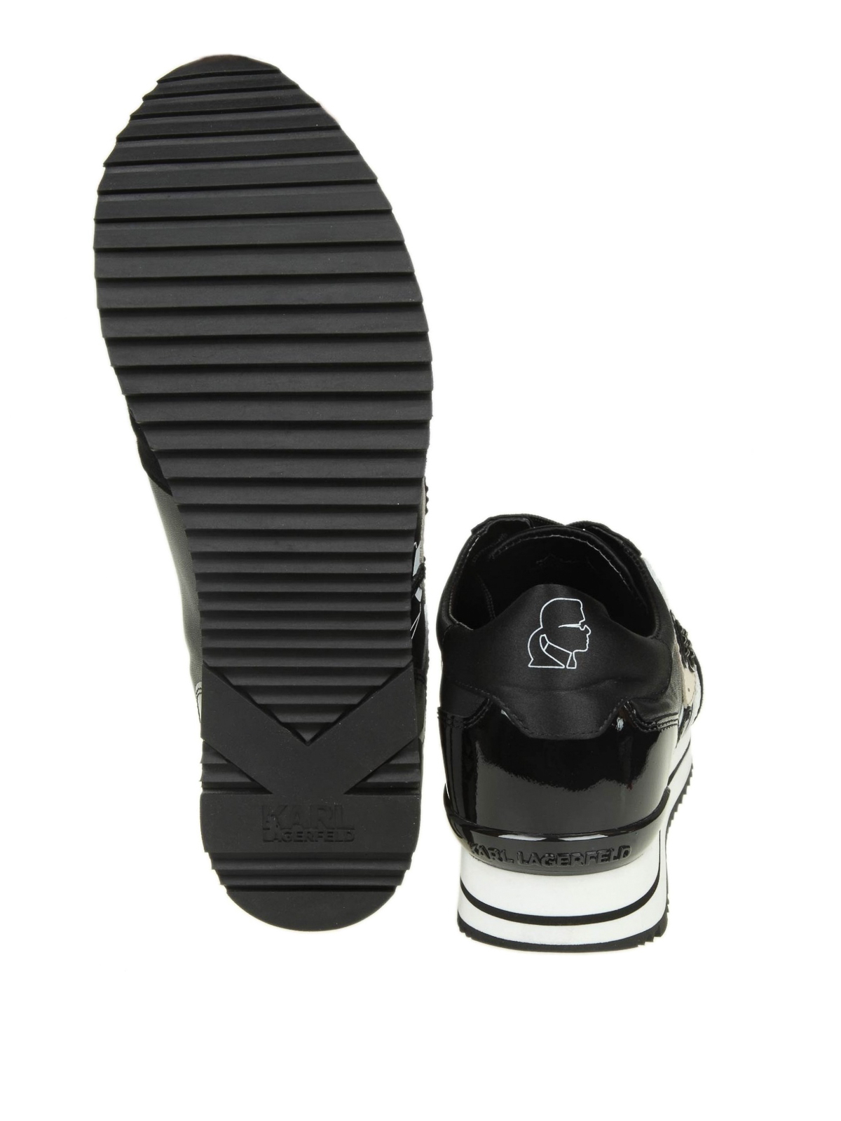 Karl patch detail leather and suede sneakers KL61930BLACK (KARL LAGERFELD / スニーカー ) | KARL LAGERFELD (カール・ラガーフェルド)(4)