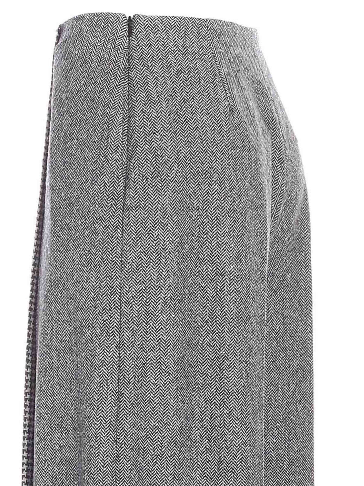 Herringbone crop pants in black and white 21IV2M0B0913141F9X1 (VIVETTA / パンツ ) | VIVETTA (ヴィヴェッタ)(2)
