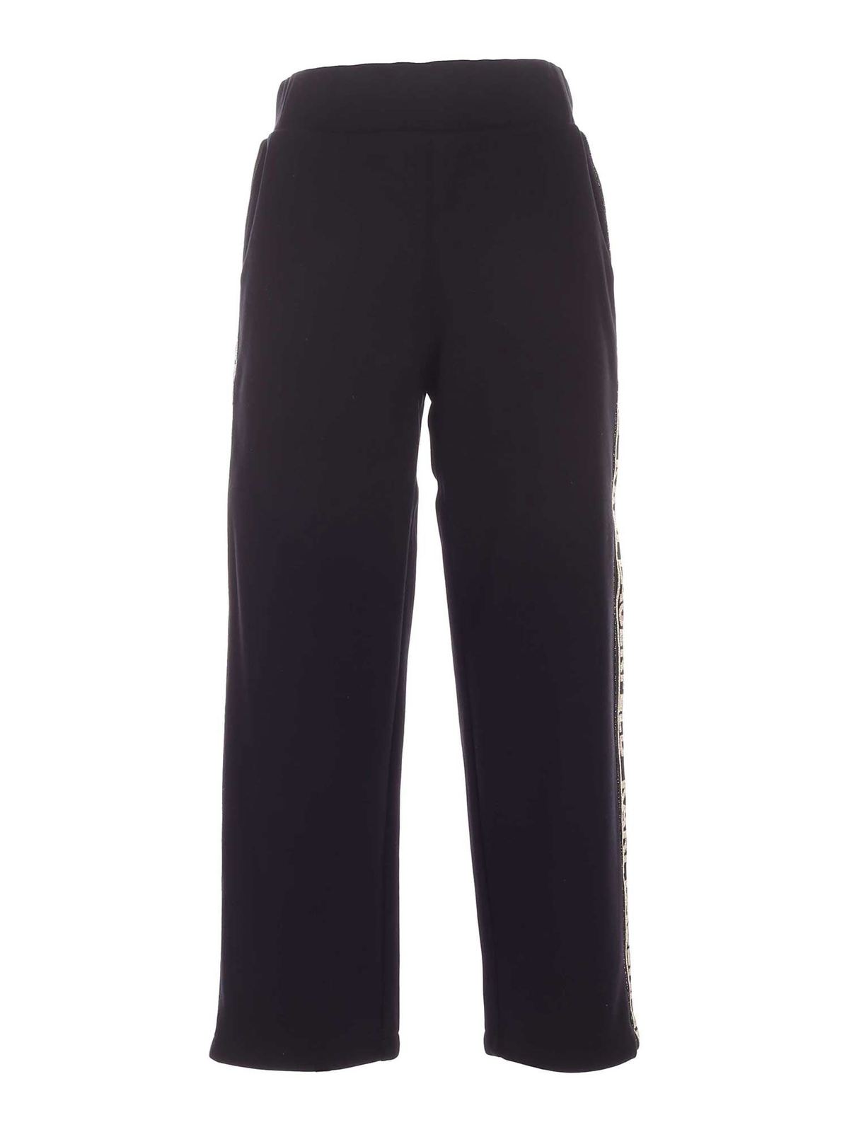 Logo tape sweatpants in black 211W1062992 (KARL LAGERFELD / パンツ ) | KARL LAGERFELD (カール・ラガーフェルド)
