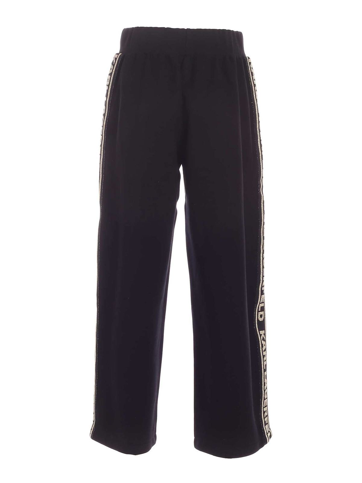 Logo tape sweatpants in black 211W1062992 (KARL LAGERFELD / パンツ ) | KARL LAGERFELD (カール・ラガーフェルド)(1)