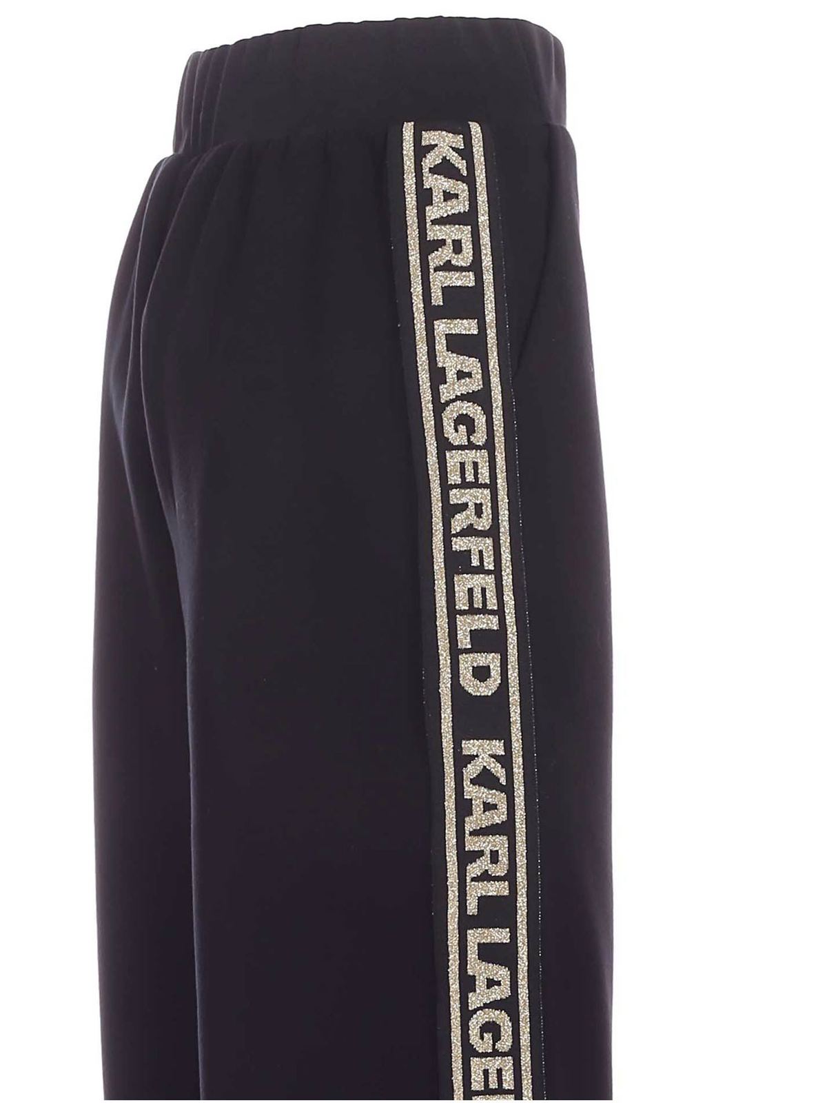 Logo tape sweatpants in black 211W1062992 (KARL LAGERFELD / パンツ ) | KARL LAGERFELD (カール・ラガーフェルド)(2)