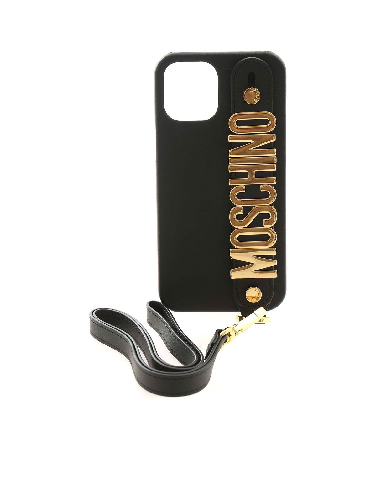 Shoulder strap cover in black 792183031555 (MOSCHINO / テックアイテム ) | MOSCHINO (モスキーノ)
