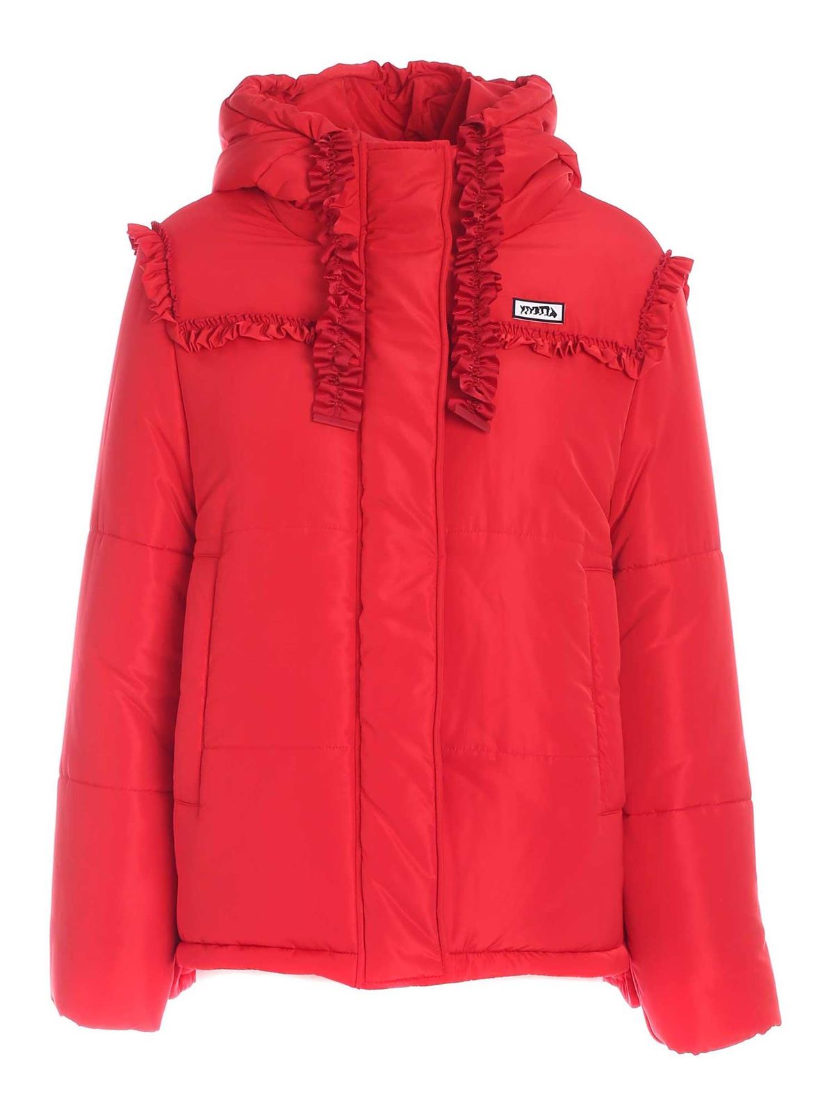 Padded jacket with rouches in red 21IV2M0J02150394635 (VIVETTA / カジュアルジャケット・ベスト ) | VIVETTA (ヴィヴェッタ)