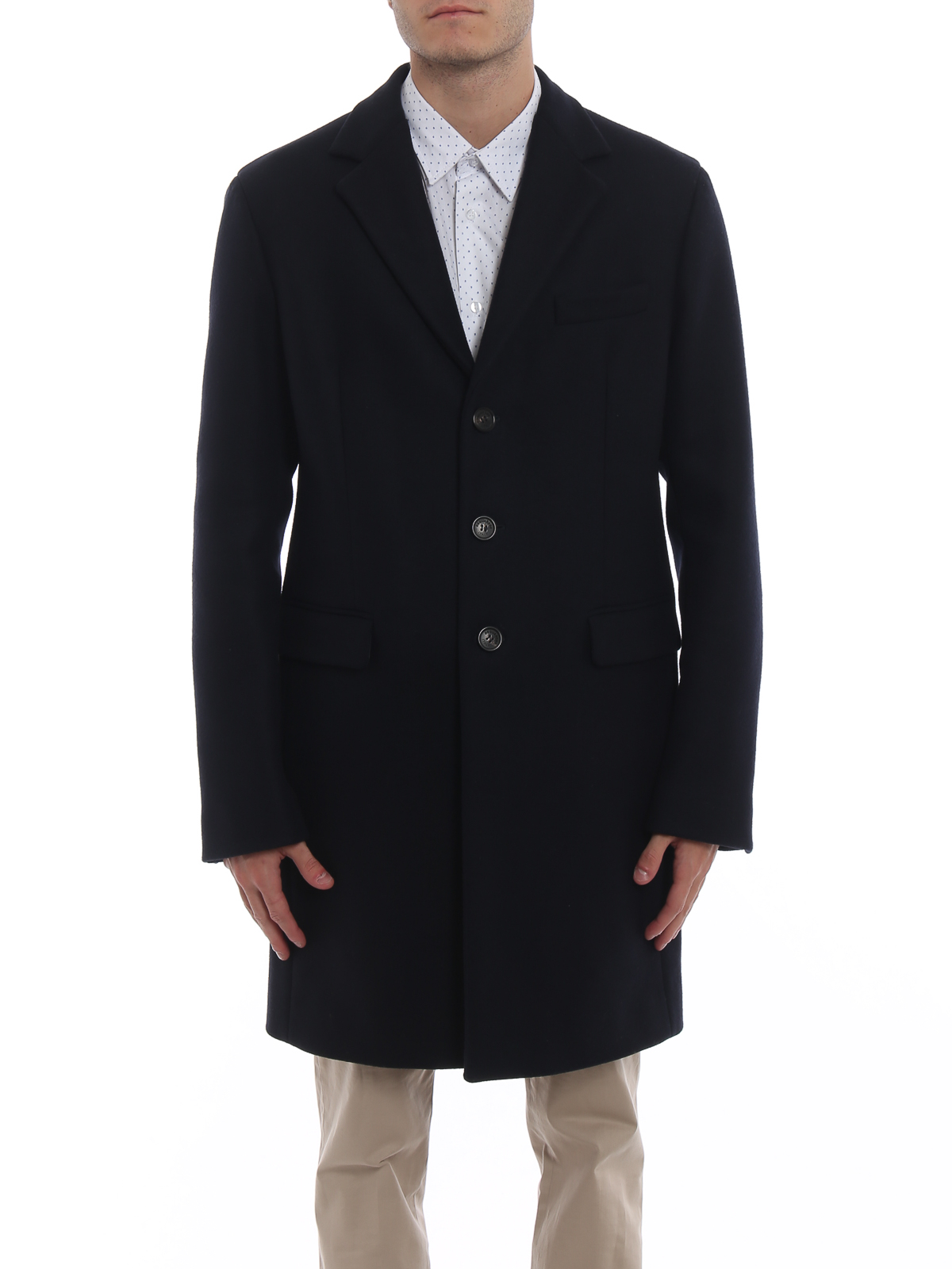 Blue techno wool single-breasted coat S74AA0156S48924524 (Dsquared2 / コート・ダウン ) | Dsquared2 (ディースクエアード)(2)