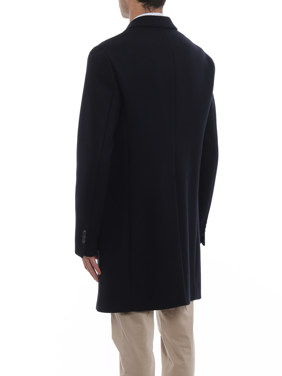 Blue techno wool single-breasted coat S74AA0156S48924524 (Dsquared2 / コート・ダウン ) | Dsquared2 (ディースクエアード)(3)