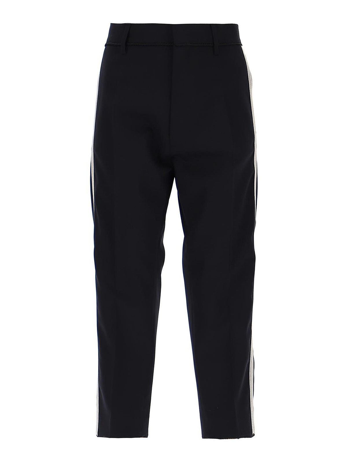 Cropped wool trousers with contrasting bands S72KA0845S42916900 (Dsquared2 / パンツ ) | Dsquared2 (ディースクエアード)