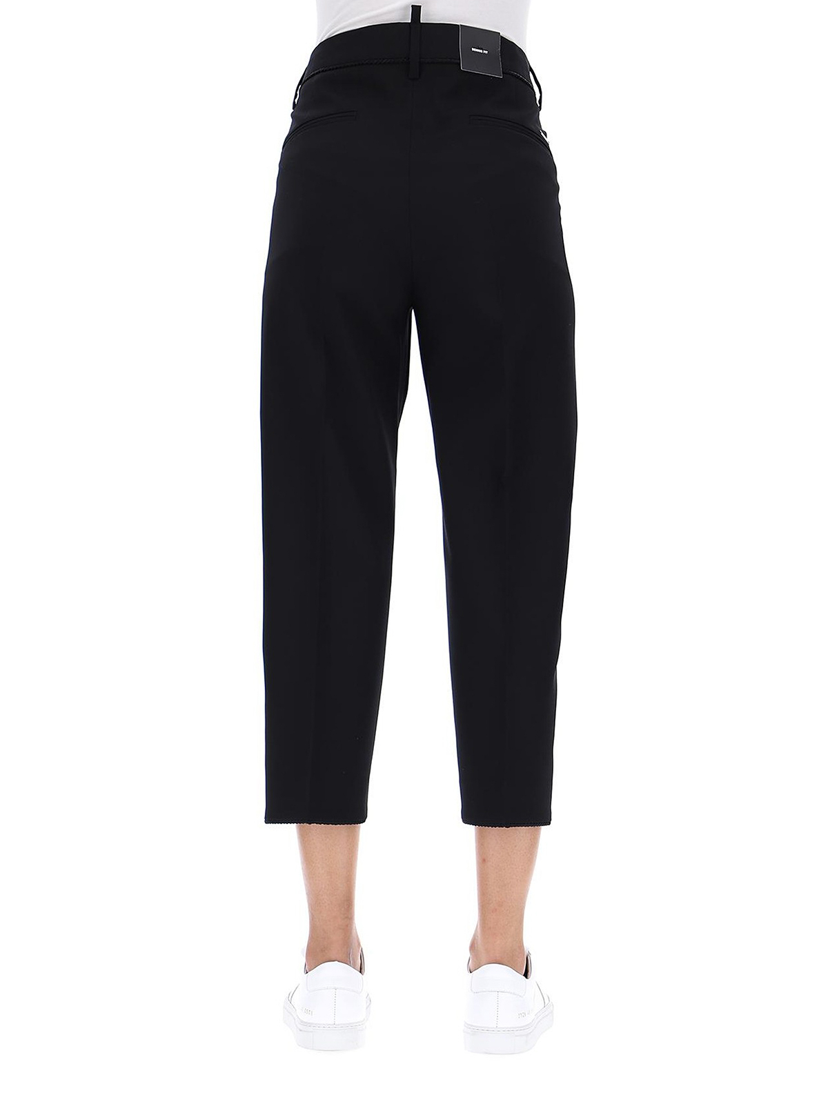 Cropped wool trousers with contrasting bands S72KA0845S42916900 (Dsquared2 / パンツ ) | Dsquared2 (ディースクエアード)(3)