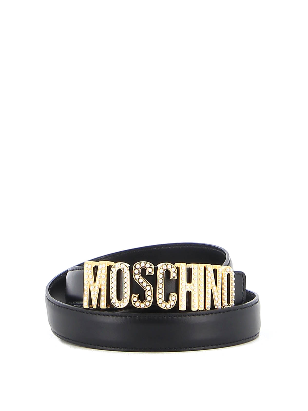 Pearl gold-tone logo belt 804680081555 (MOSCHINO / ベルト・サスペンダー ) | MOSCHINO (モスキーノ)