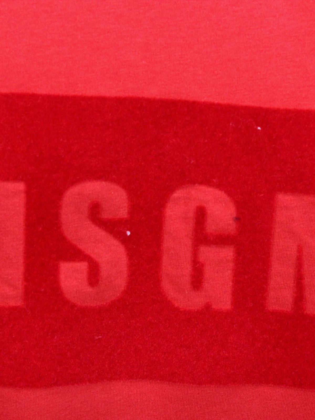 Logo t-shirt in red MS028711040 (MSGM / Tシャツ・カットソー ) | MSGM (エムエスジーエム)(1)