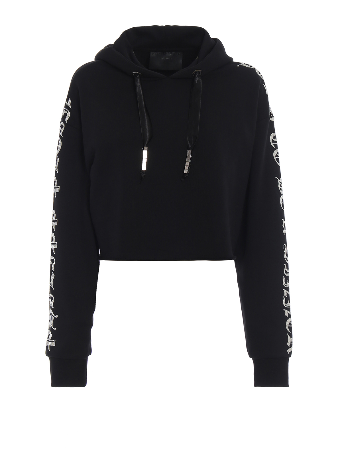 Crystal Plein crop hoodie A18CWJB0534PJO002N02 (PHILIPP PLEIN / スウェット・フーディー ) | PHILIPP PLEIN (フィリップ プレイン)