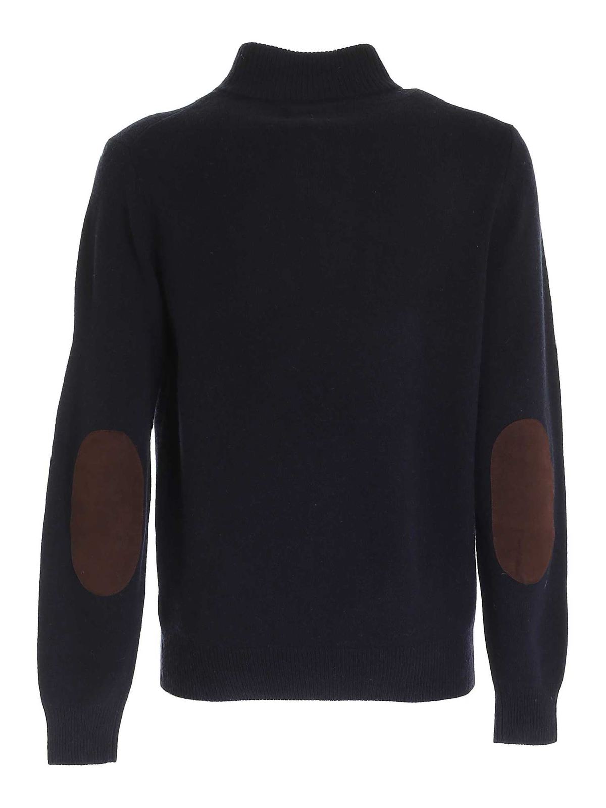 Half Zip patch sweater in blue MKN0585NY91 (Barbour / ニット・セーター・カーディガン ) | Barbour (バブアー)(1)