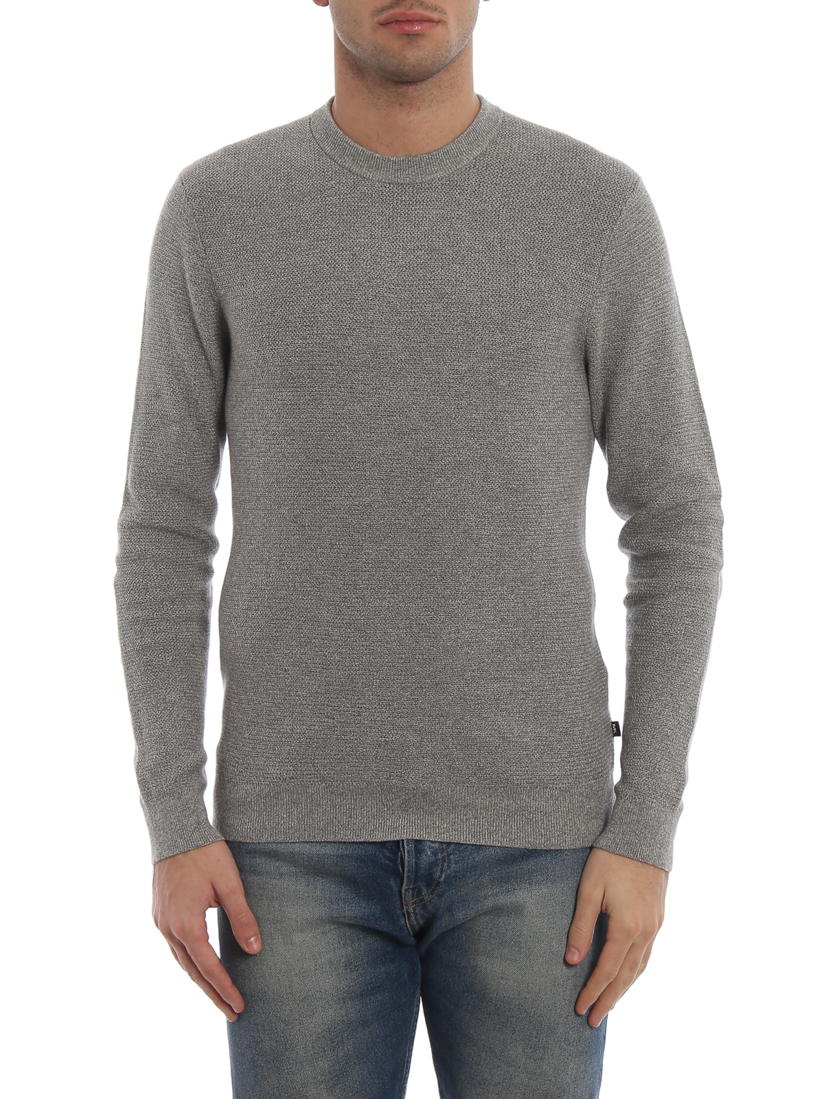 Light grey soft cotton and wool sweater CF86KHGD5DD22 (MICHAEL KORS / ニット・セーター・カーディガン ) | MICHAEL KORS (マイケル・コース)(2)