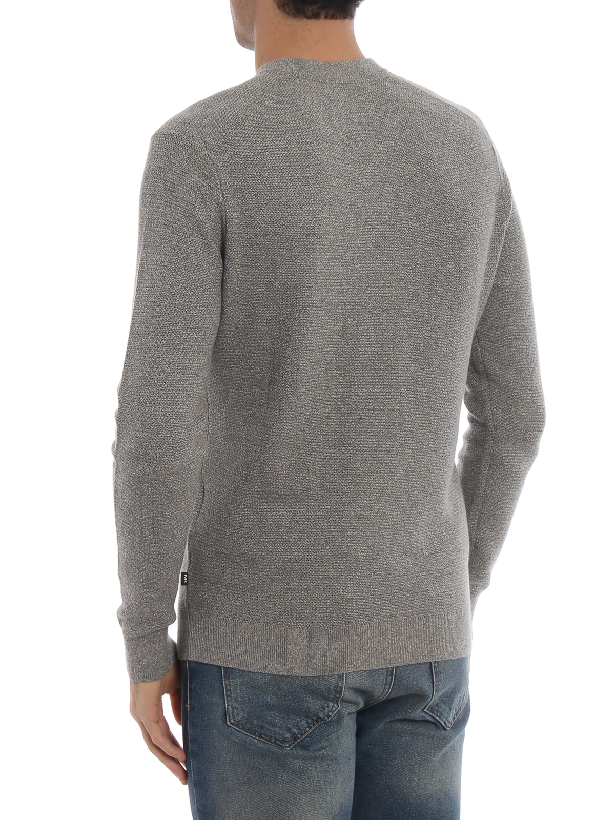 Light grey soft cotton and wool sweater CF86KHGD5DD22 (MICHAEL KORS / ニット・セーター・カーディガン ) | MICHAEL KORS (マイケル・コース)(3)