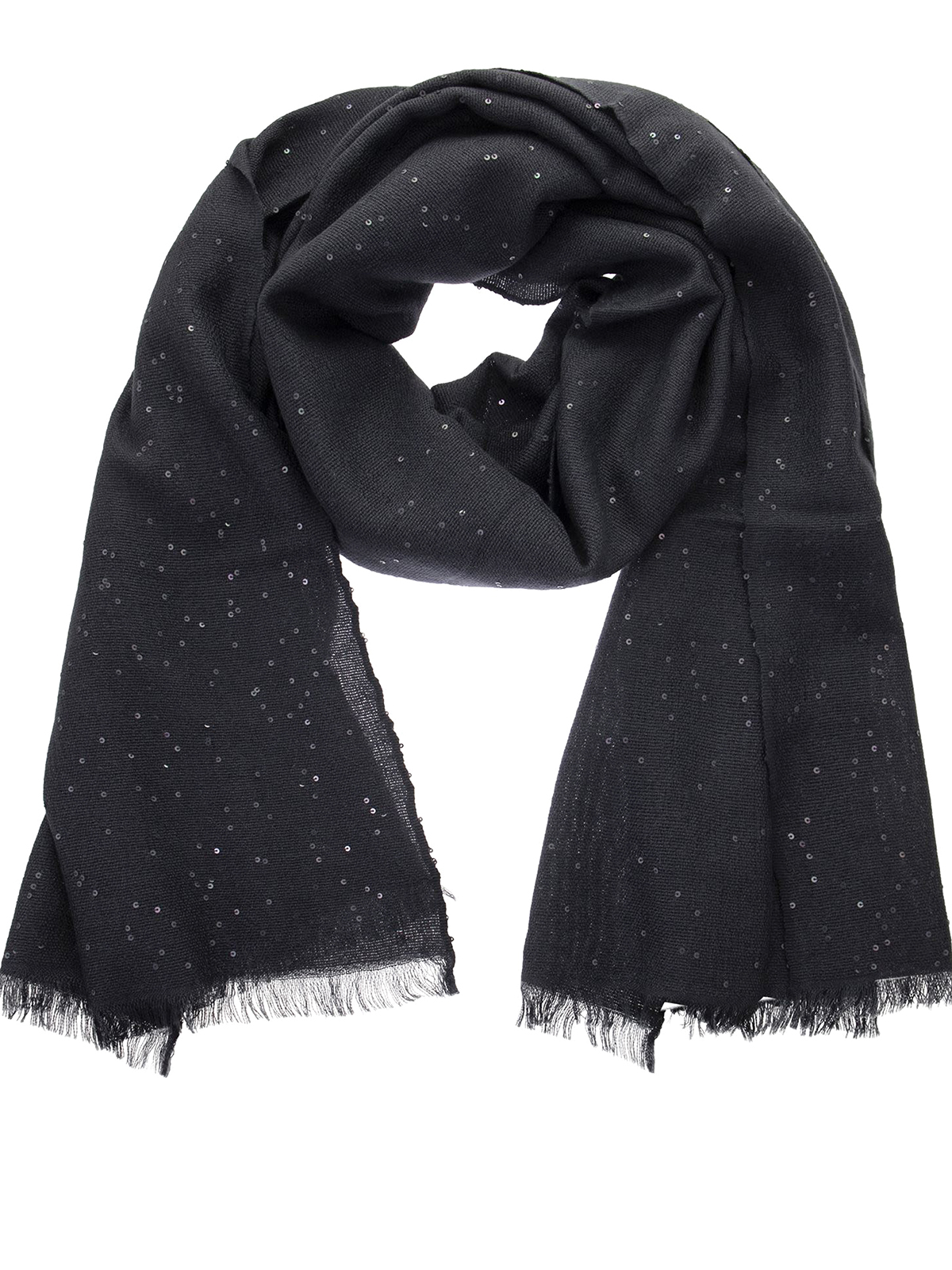 Cashmere and silk sequined scarf MSC915029CJ786 (Brunello Cucinelli / スカーフ・マフラー ) | Brunello Cucinelli (ブルネロ・クチネリ)