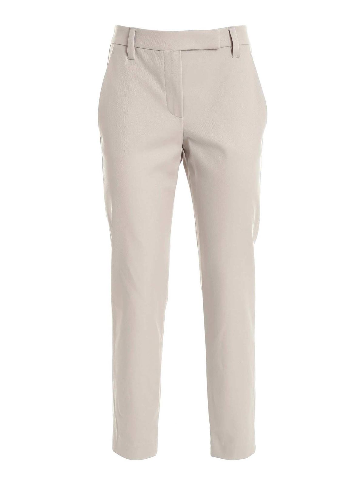 Cropped pants in beige MA126P7258C8502 (Brunello Cucinelli / パンツ ) | Brunello Cucinelli (ブルネロ・クチネリ)