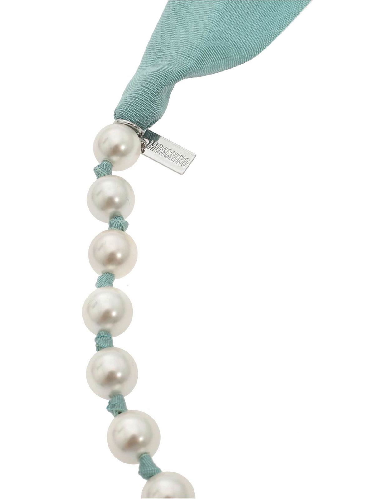 Pearls and ribbon necklace in light blue 911284041336 (MOSCHINO / ネックレス ) | MOSCHINO (モスキーノ)(1)