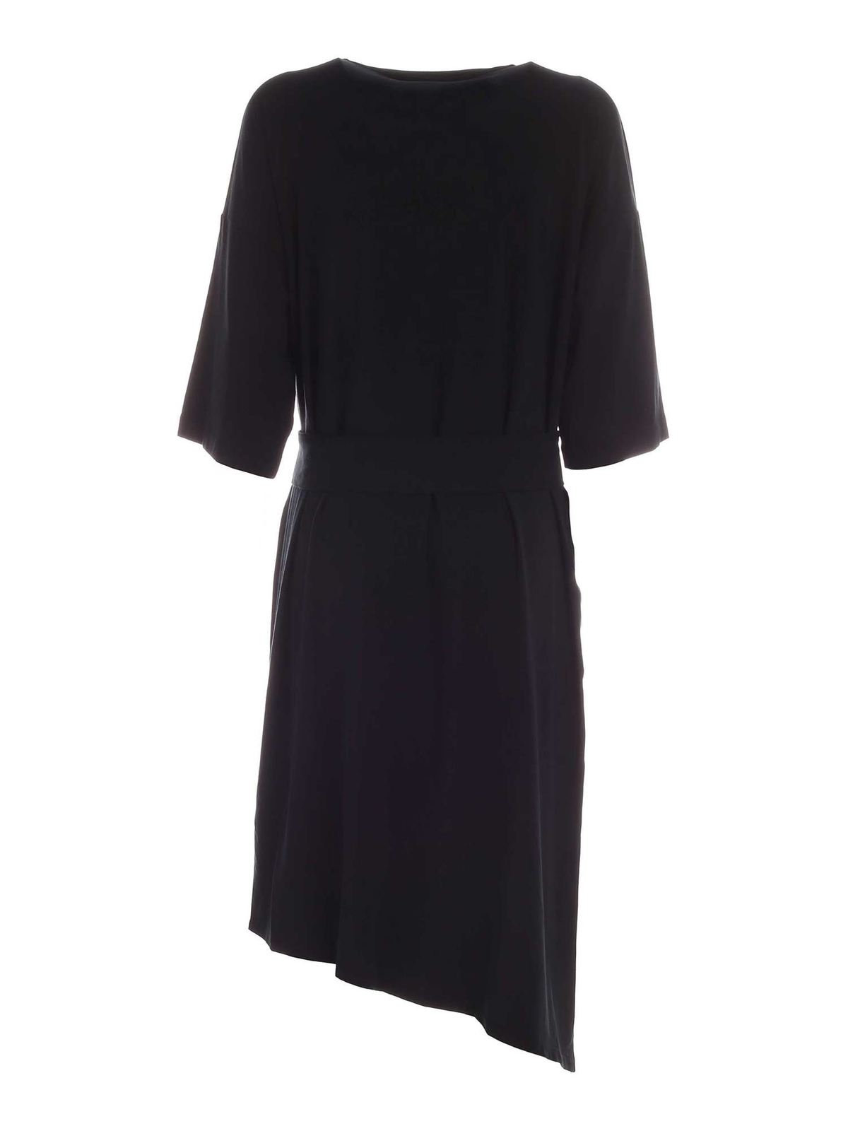 T-shirt dress in black P0GH0GK4BLK (DKNY / ワンピース・ドレス・オールインワン ) | DKNY (ディーケーエヌワイ)(1)