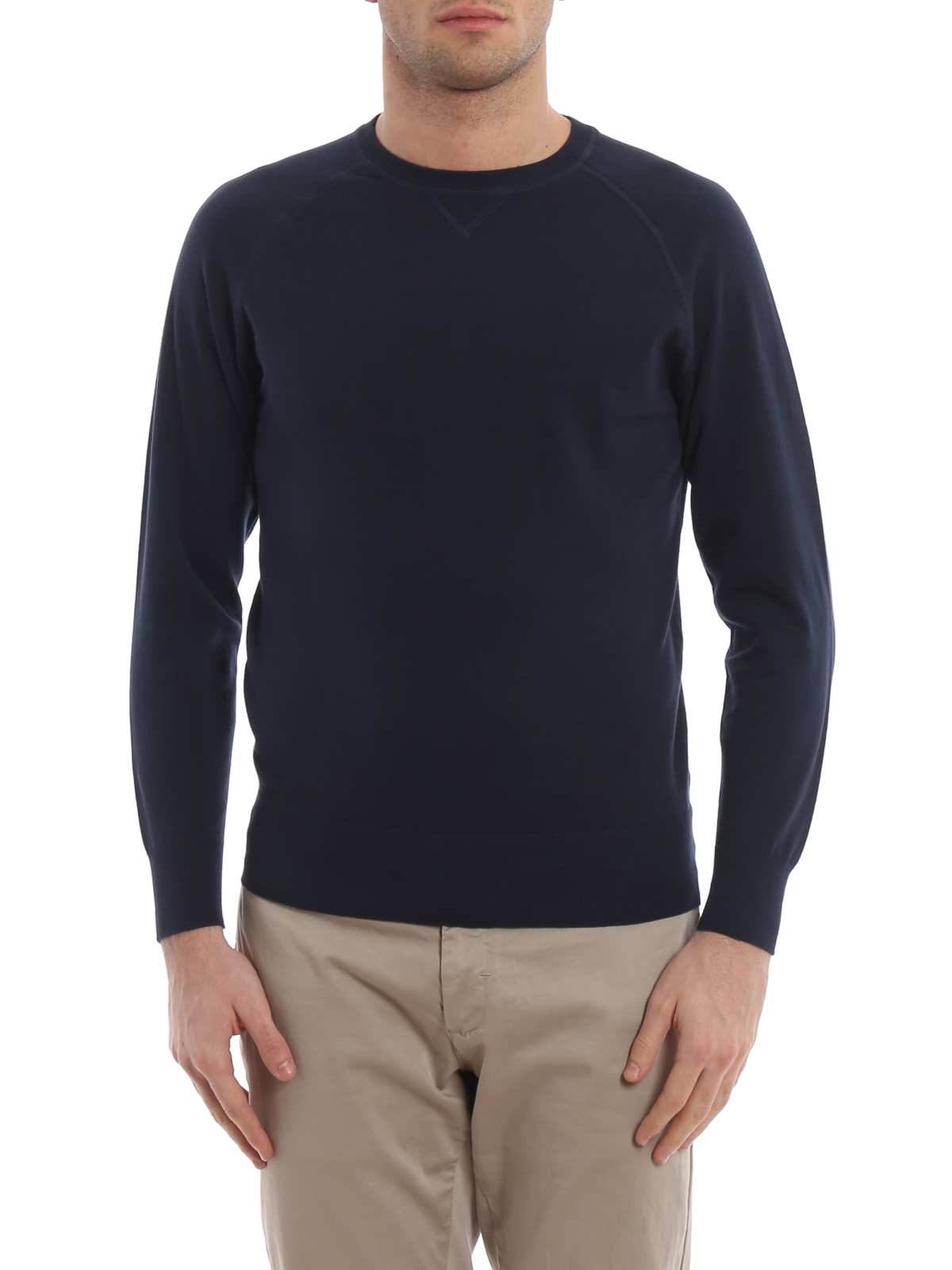 Blue cotton crew neck sweater M039337101098 (ASPESI / ニット・セーター・カーディガン ) | ASPESI (アスペジ)(2)