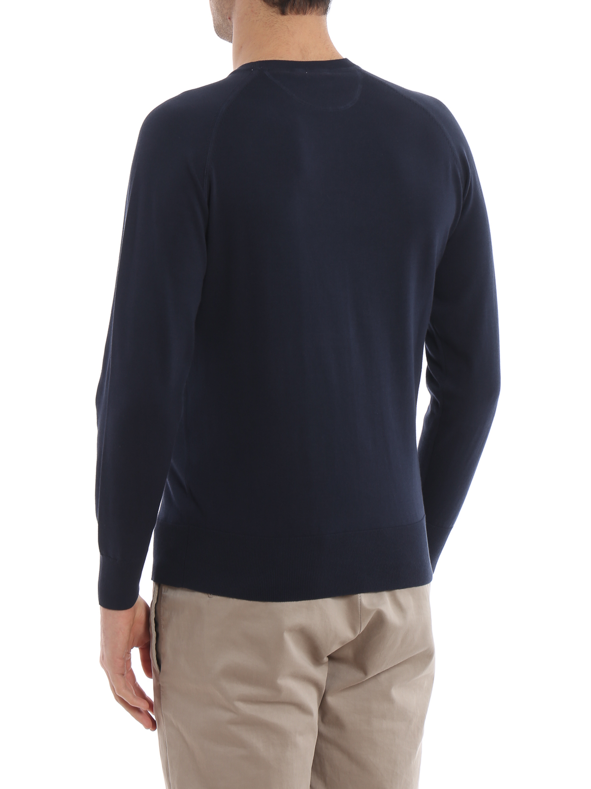 Blue cotton crew neck sweater M039337101098 (ASPESI / ニット・セーター・カーディガン ) | ASPESI (アスペジ)(3)